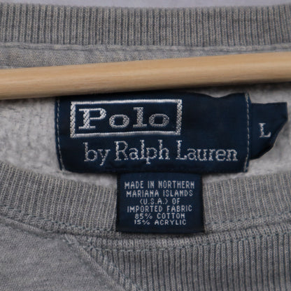 90s Grey Polo Ralph Lauren Essential Crewneck Sweatshirt 4718