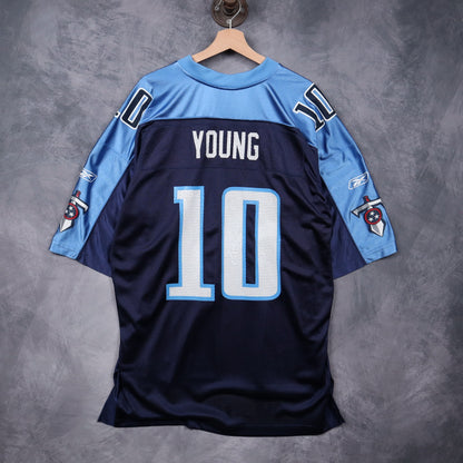 00s Navy Blue Tennessee Titans Vince Young #10 Reebok NFL Jersey 6574