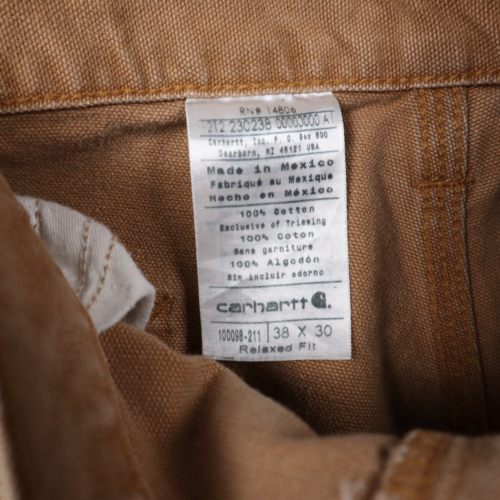 Early 2000s Tan Carhartt Double Knee Relaxed Fit Pants 5227