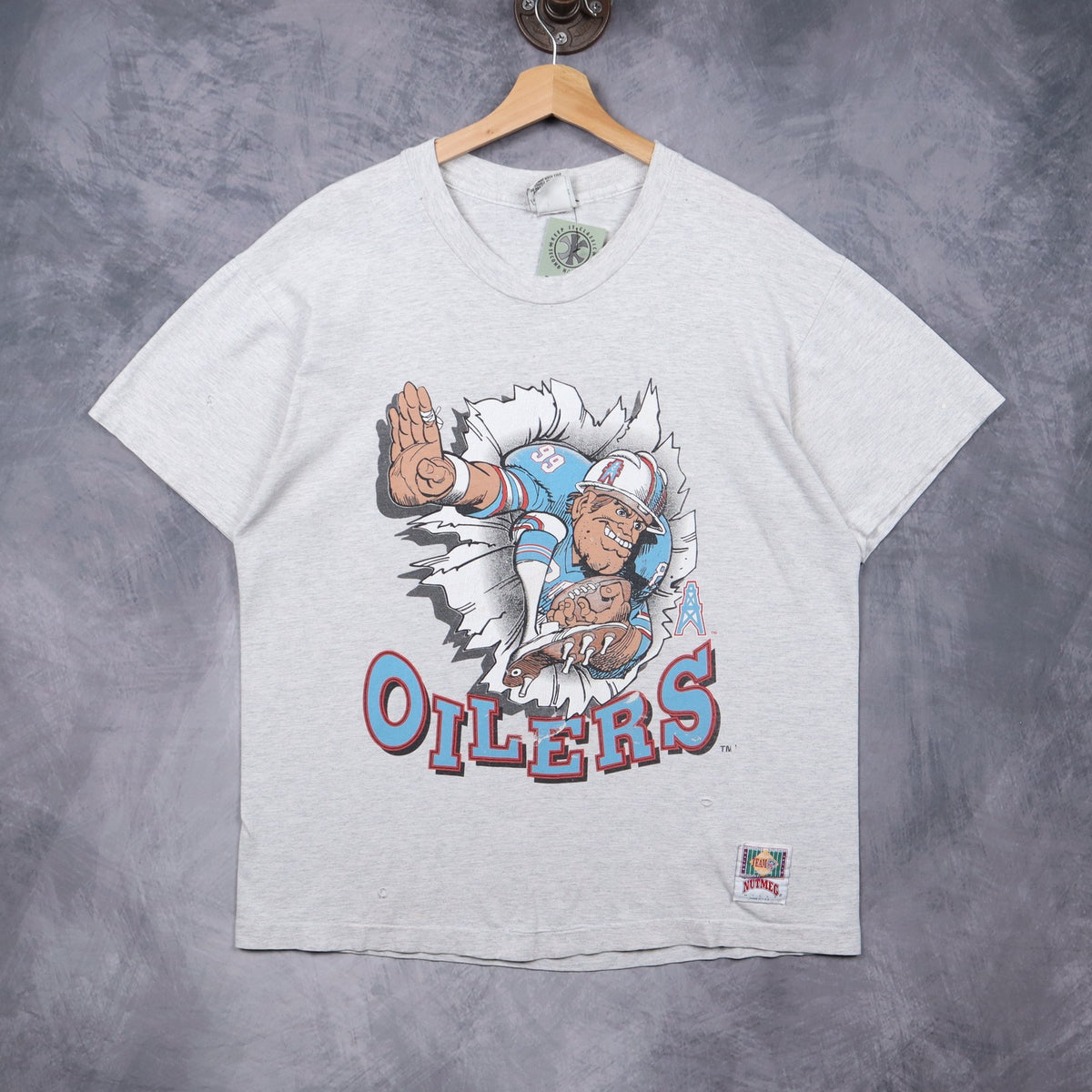 1993 Grey Houston Oilers Shirt 6709