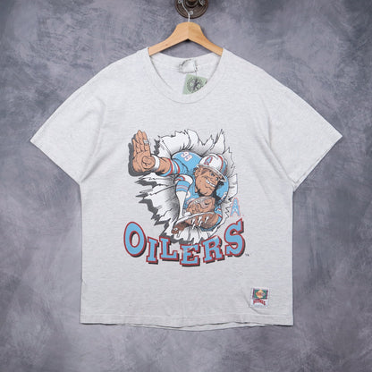 1993 Grey Houston Oilers Shirt 6709