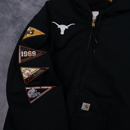 00s Black Carhartt Texas Longhorns Champions Hooded Jacket 5901
