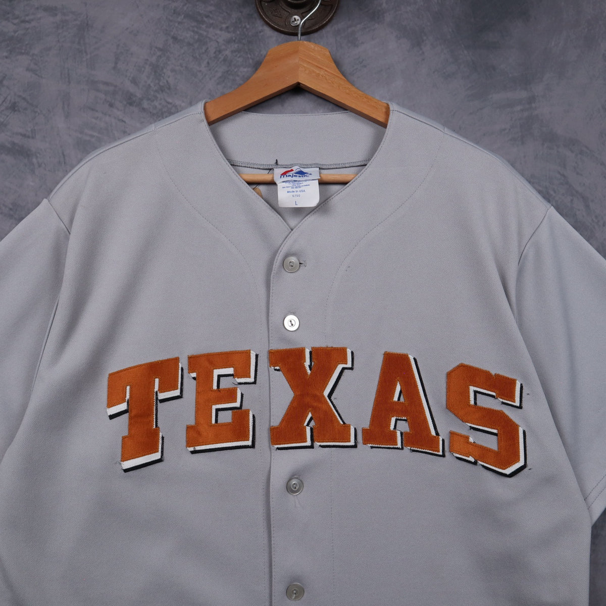 00s Grey Texas Rangers Majestic Baseball Jersey 5880