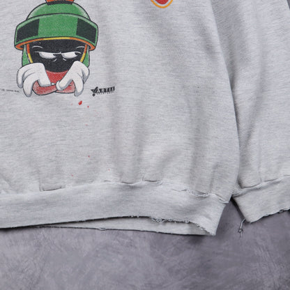 1993 Grey University of Texas Longhorns Marvin The Martian Crewneck Sweatshirt 5702