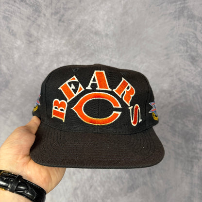 90s Black Chicago Bears Super Bowl XX Champions Snapback Hat 6856