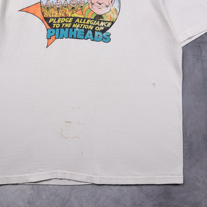 90s White Zippy Pledge Allegiance To The Nation Of Pinheads Shirt 5460