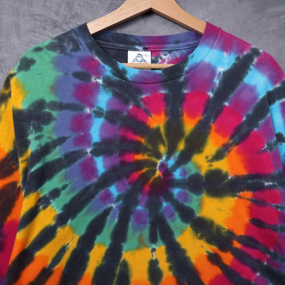 Y2K Rainbow Spiral Tie Dye Long Sleeve Shirt 5416