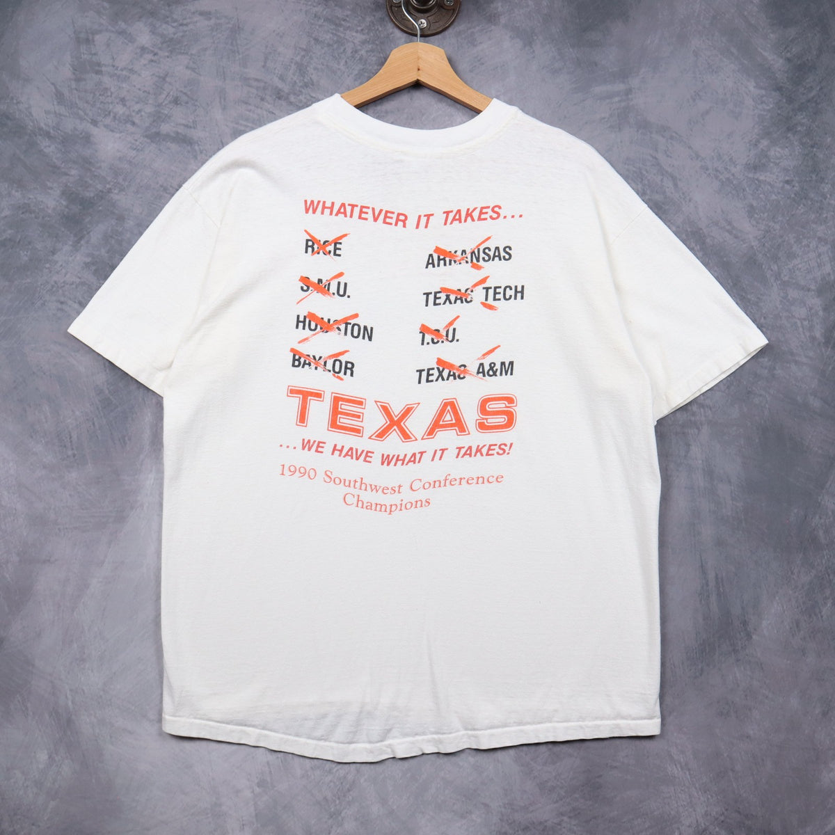 1991 White Cotton Bowl Texas Vs Miami Shirt 5810