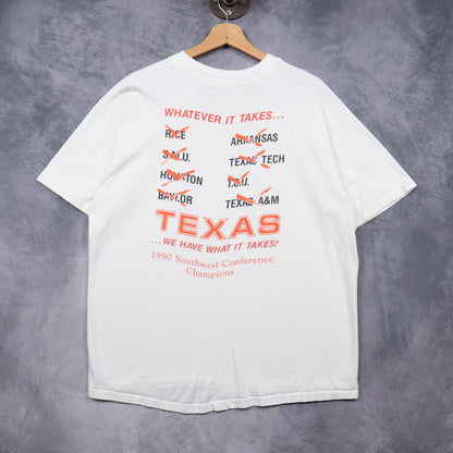 1991 White Cotton Bowl Texas Vs Miami Shirt 5810