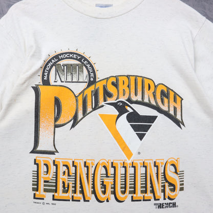 1992 White Pittsburgh Penguins NHL Shirt 5418