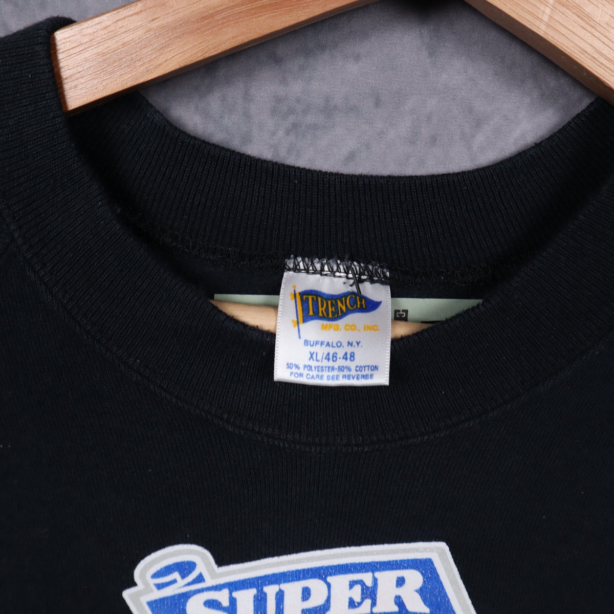1990 Black Denver Broncos Super Bowl XXIV Crewneck Sweatshirt 6783