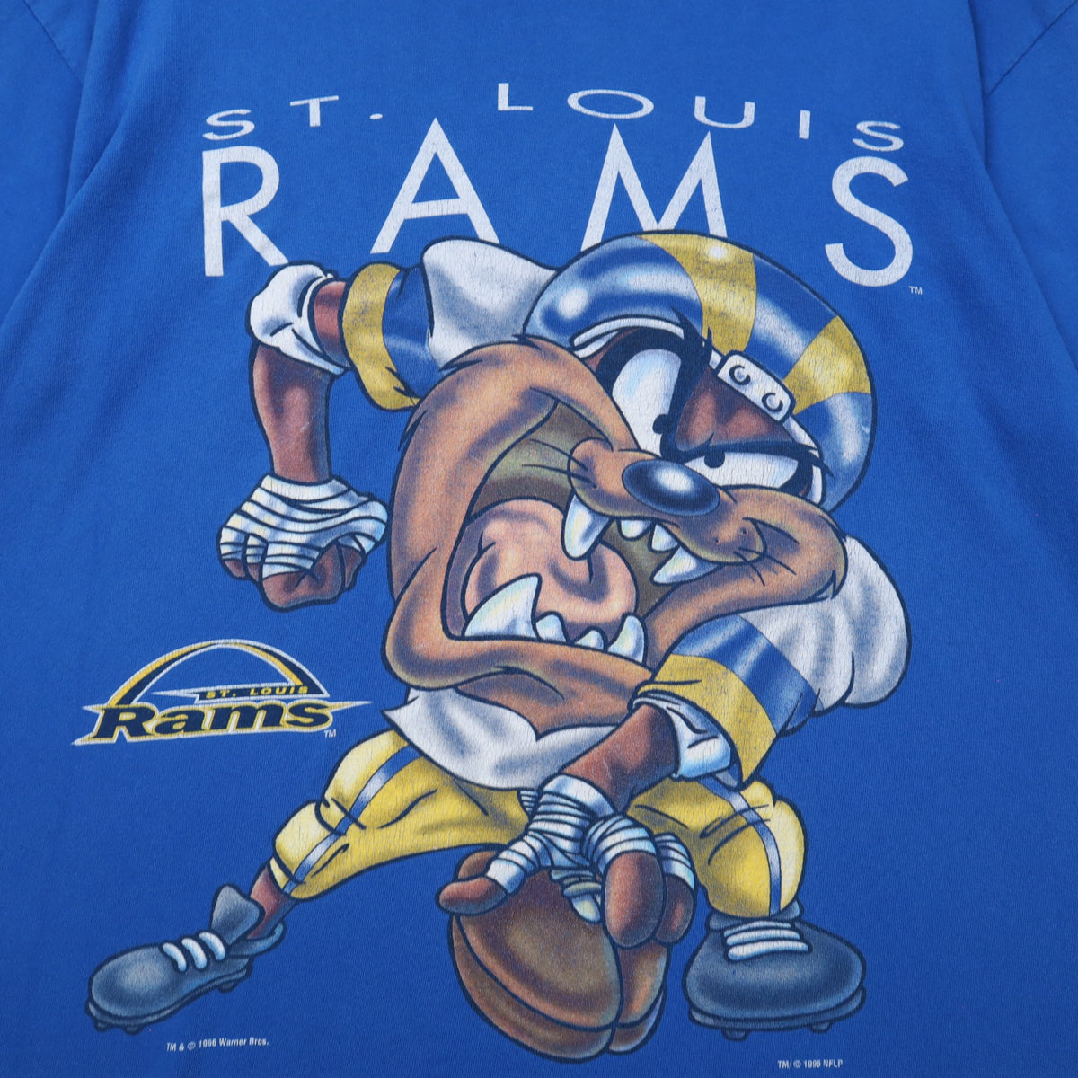 1996 Blue St. Louis Rams Taz Shirt 6579