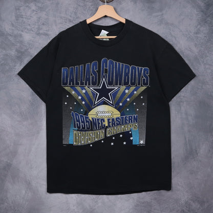 1995 Black Dallas Cowboys NFC Eastern Division Champs Shirt 6739