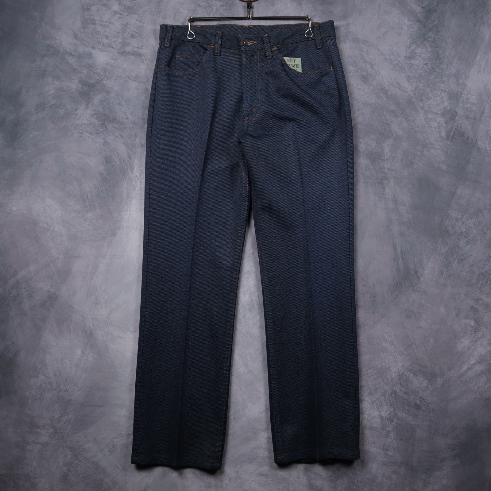 70s Navy Blue Denim Levi's Sta-Prest Pants 5263