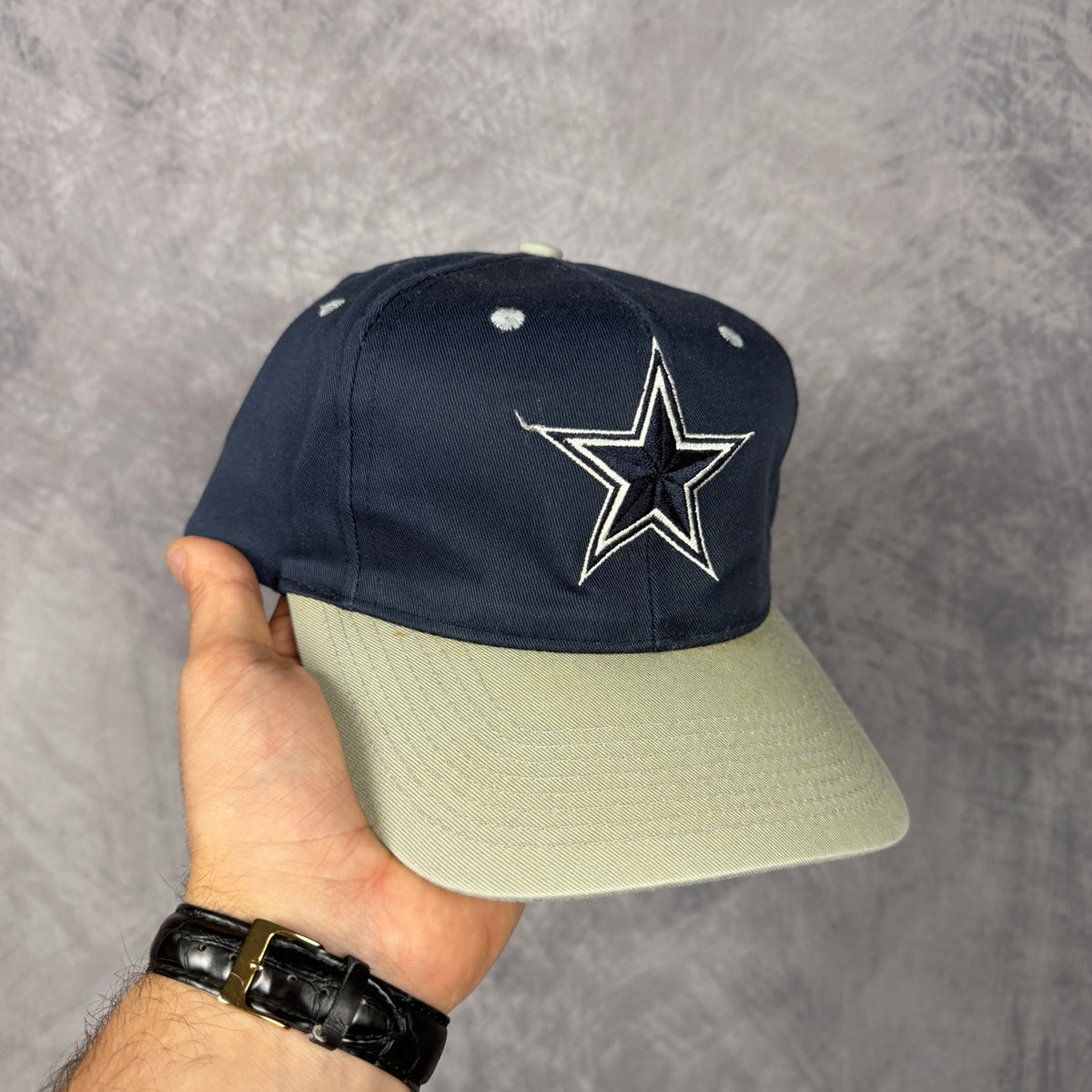 90s Navy Blue Dallas Cowboys Logo Athletic Hat 6805