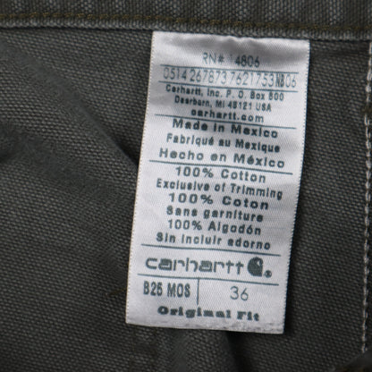 Y2K Moss Green Carhartt Painted Carpenter Shorts 5171