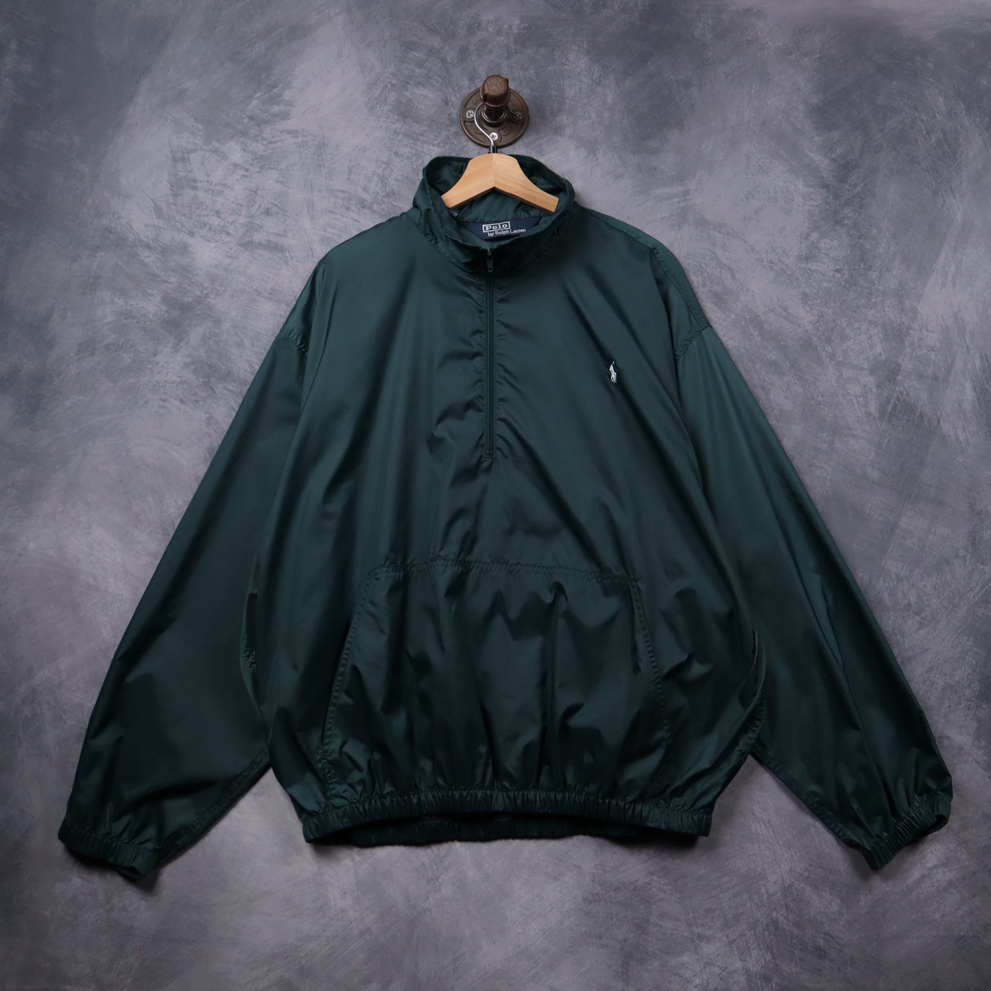 90s Forest Green Polo Ralph Lauren Half Zip Windbreaker 5322