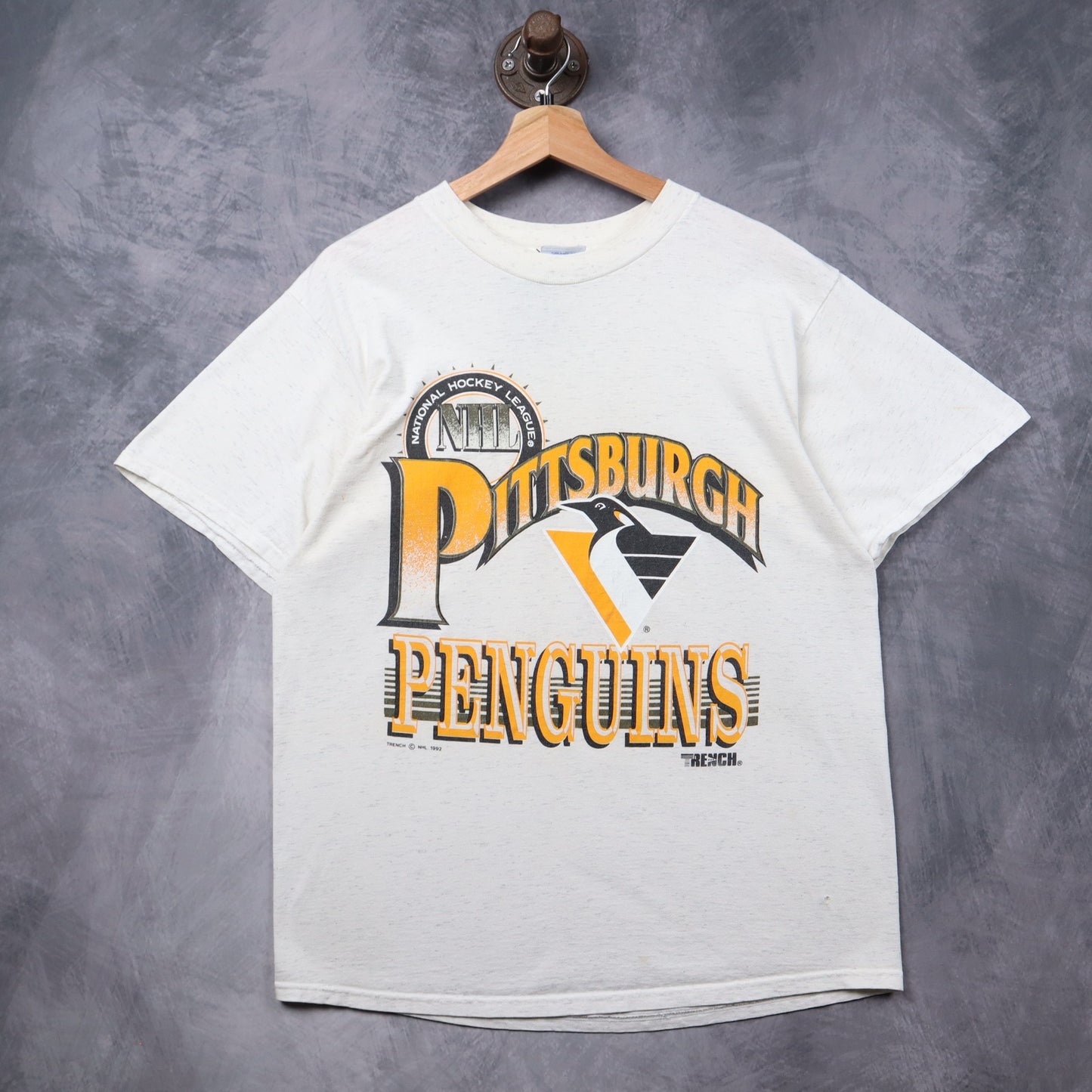 1992 White Pittsburgh Penguins NHL Shirt 5418