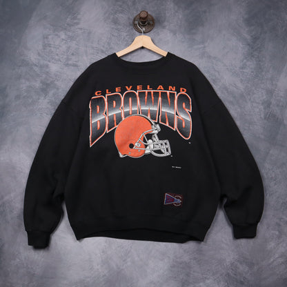 1993 Black Cleveland Browns Crewneck Sweatshirt 6784
