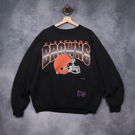 1993 Black Cleveland Browns Crewneck Sweatshirt 6784