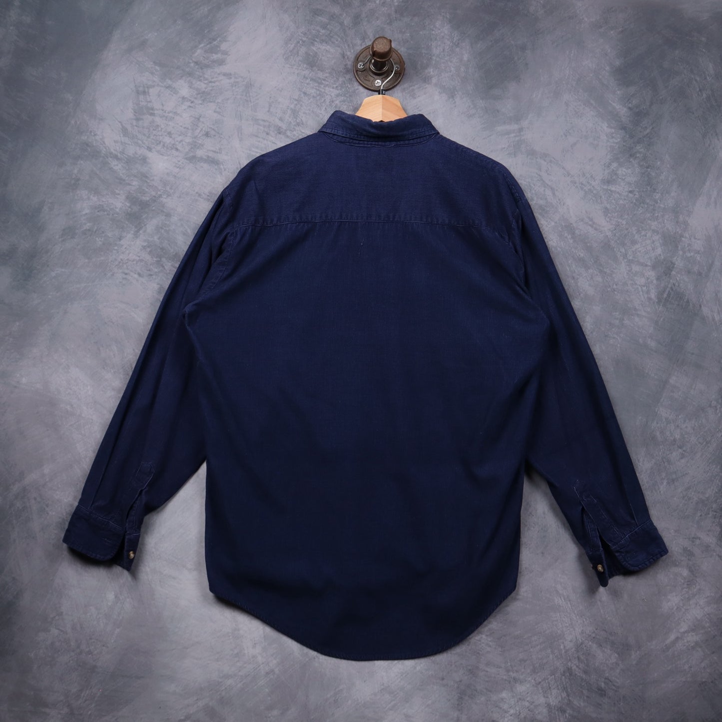 90s Navy American Eagle Outfitters Corduroy Button Up Long Sleeve Shirt 5604