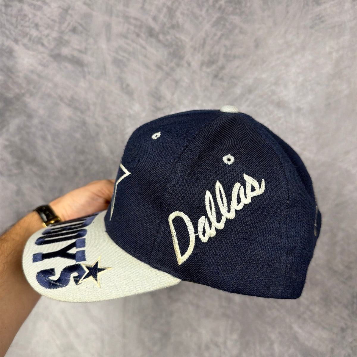 90s Navy Blue Dallas Cowboys Snapback Hat 6869