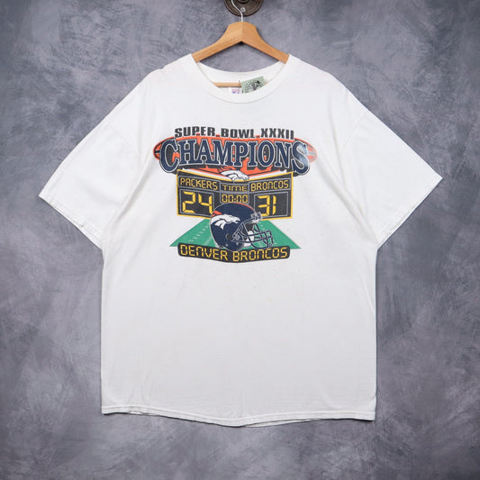 1998 White Denver Broncos Super Bowl XXXII Champions Shirt 6713