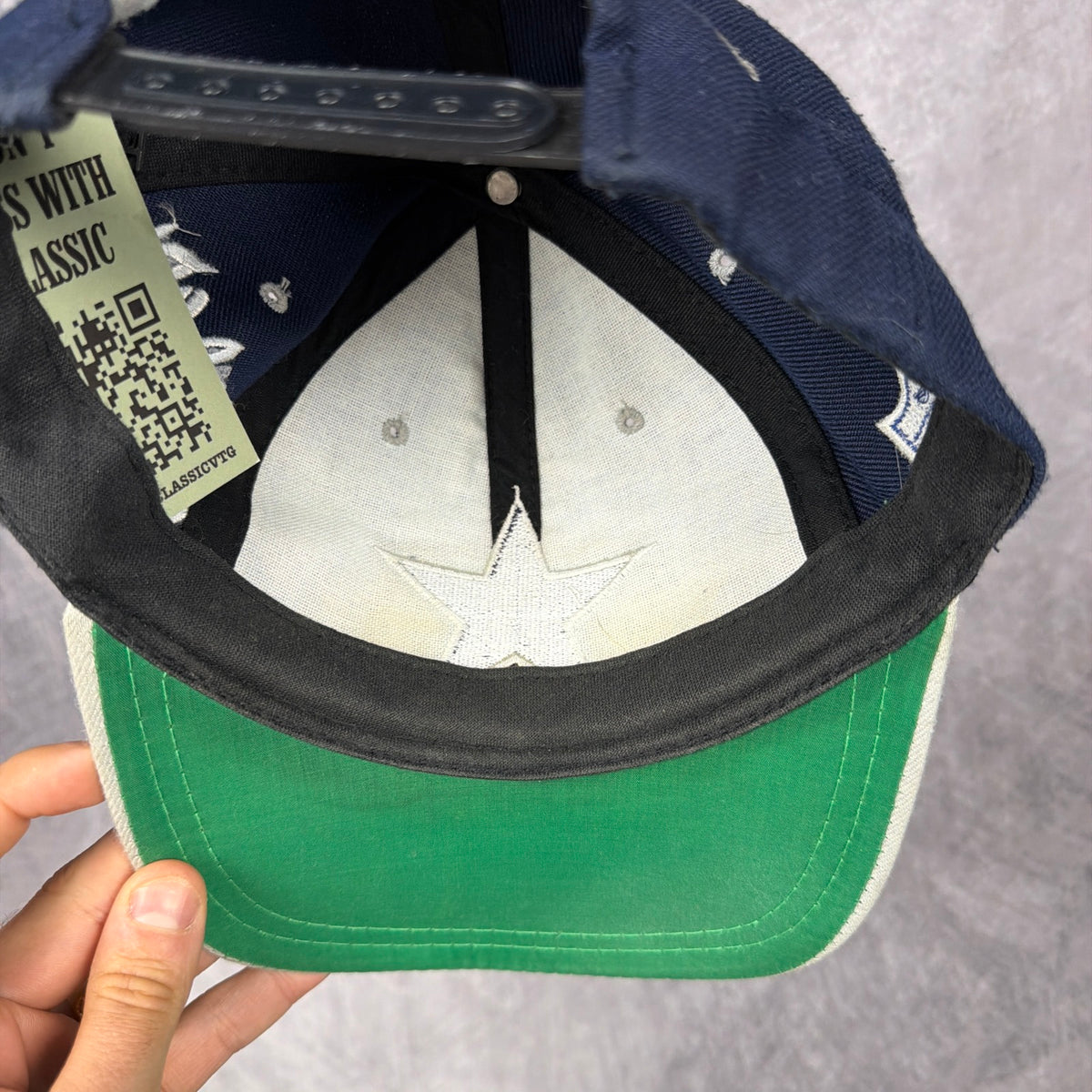 90s Navy Blue Dallas Cowboys Snapback Hat 6869