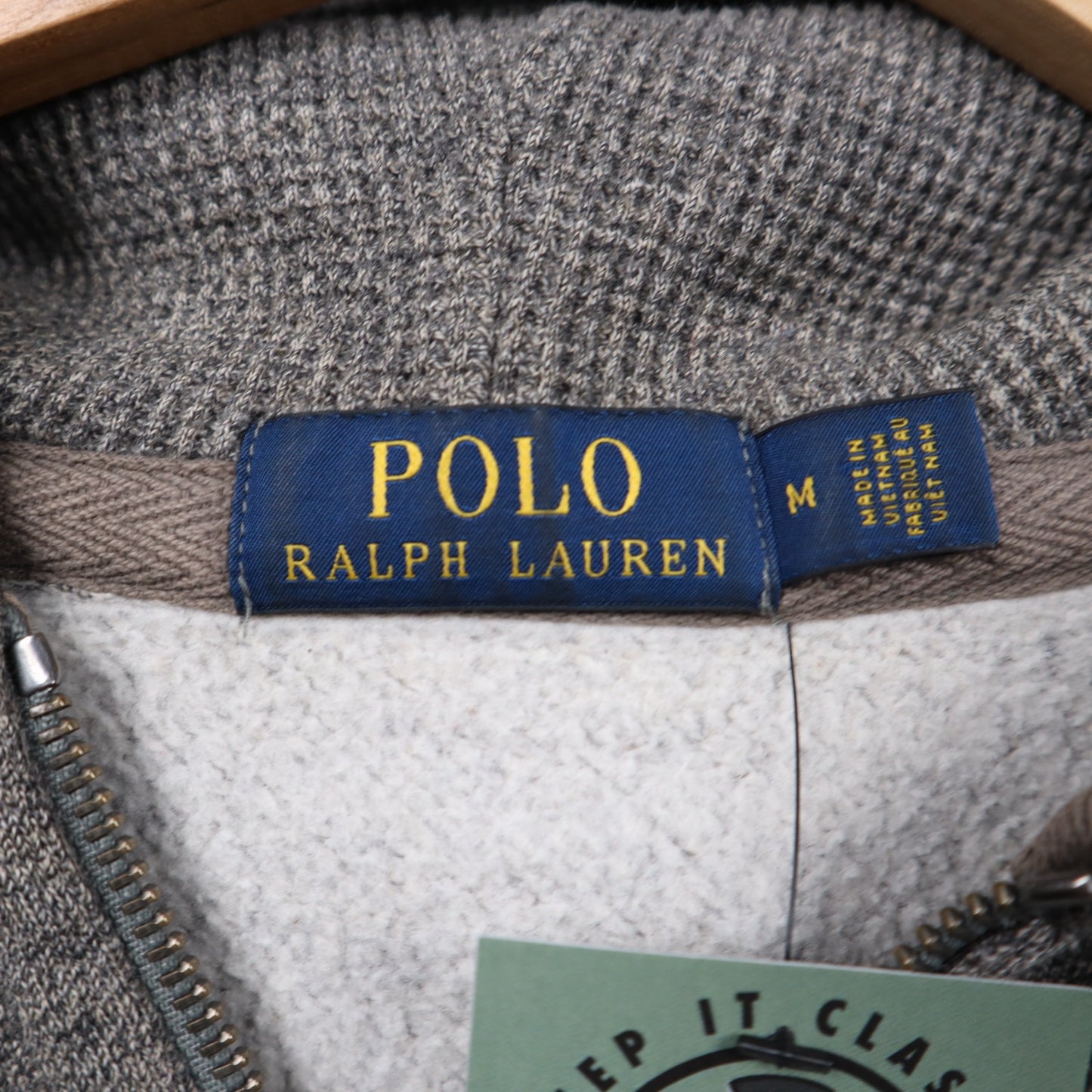 Early 00s Grey Polo Ralph Lauren Zip Up Hoodie 5492