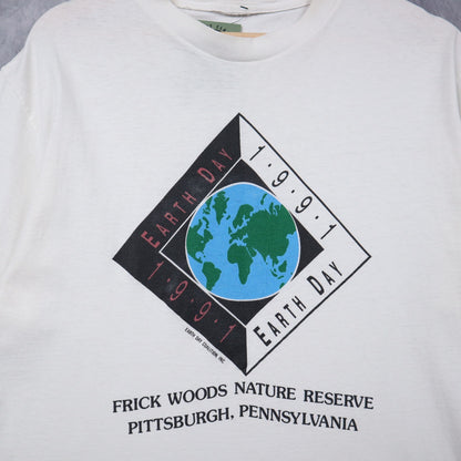 1991 White Earth Day Frick Woods Nature Reserve Pittsburgh Shirt 4638