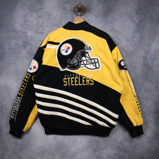 00s Black and Yellow Pittsburgh Steelers NFL Varsity Jacket 6495