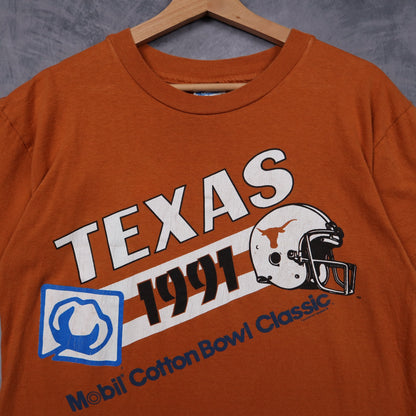 1991 Orange Texas Longhorns Mobil Cotton Bowl Classic Shirt 5855