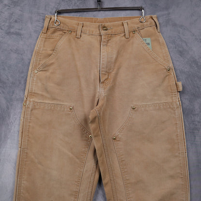 90s Tan Brown Carhartt Double Knee Carpenter Work Pants 5021