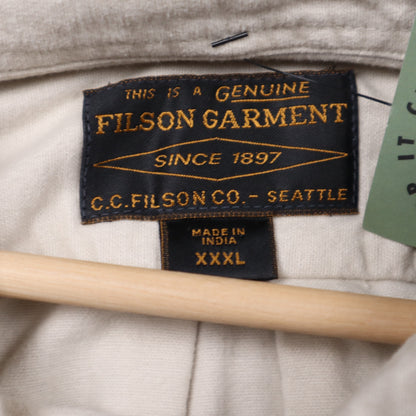 Early 00s Cream Filson Heavyweight Long Sleeve Work Shirt 5534