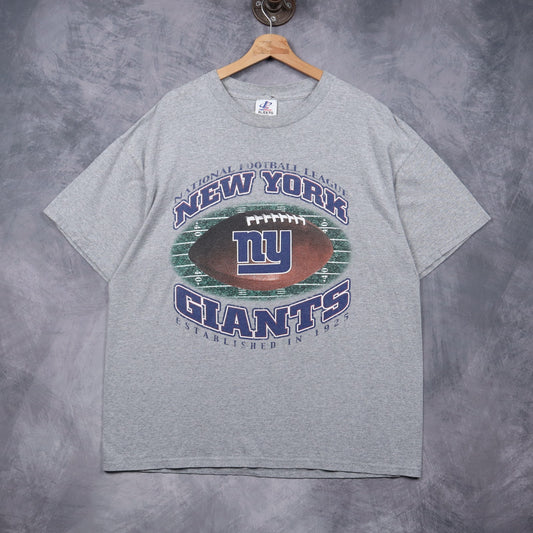 90s Grey New York Giants Shirt 6729
