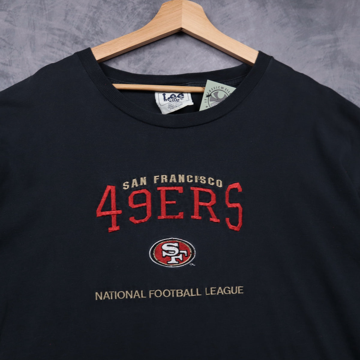 00s Black San Francisco 49ers Embroidered Shirt 6773