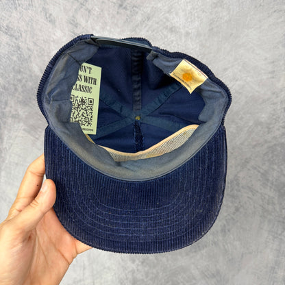 90s Navy Blue Chicago Bears Corduroy Snapback Hat 6813