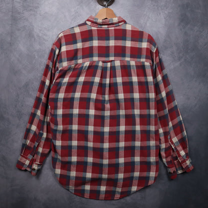 90s Red Chaps Ralph Lauren Plaid Flannel Shirt 4704