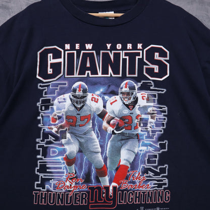 2000 Navy Blue New York Giants Thunder & Lightning Shirt 6603