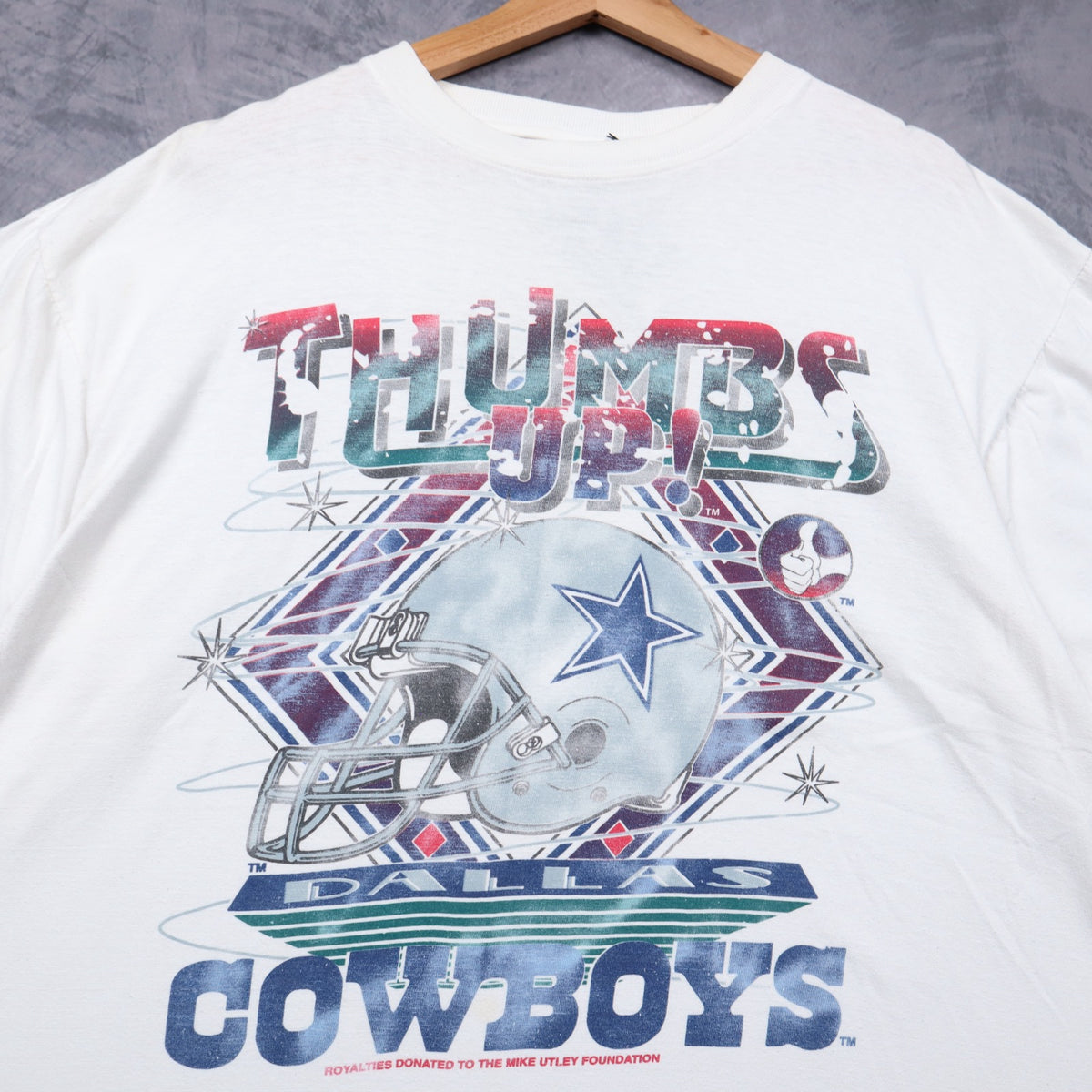 90s White Dallas Cowboys Thumbs Up! Shirt 6694