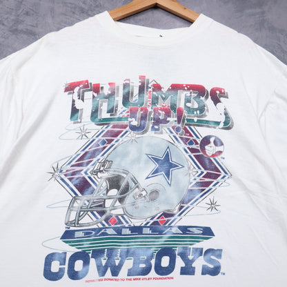 90s White Dallas Cowboys Thumbs Up! Shirt 6694