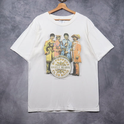 1991 White The Beatles Sgt. Peppers Lonely Hearts Club Band Shirt 5441
