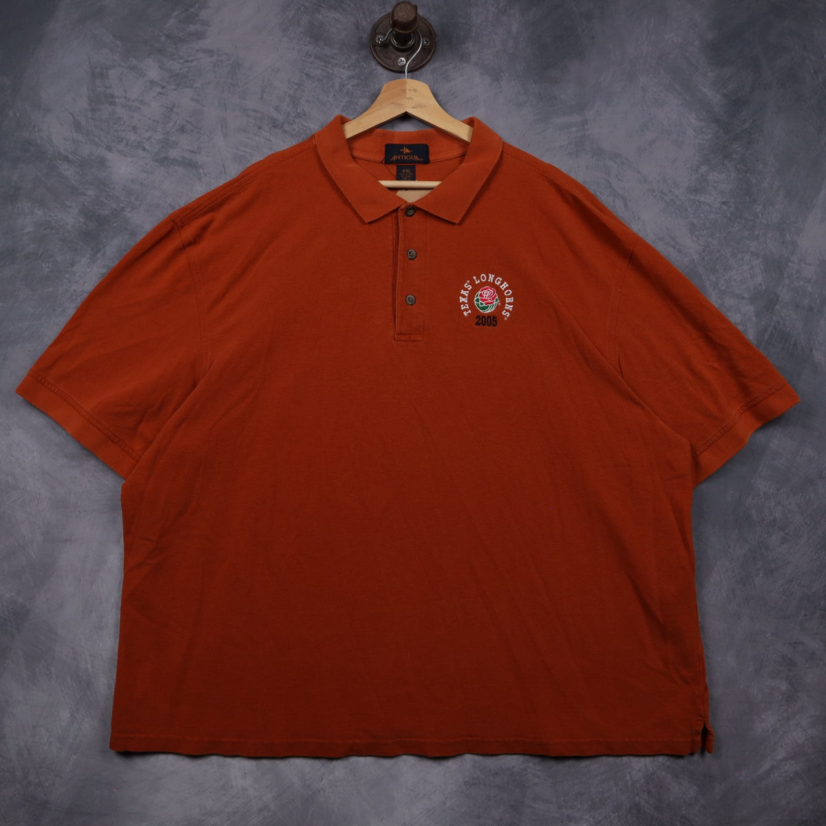 2005 Burnt Orange Texas Longhorns Rose Bowl Polo Shirt 5895