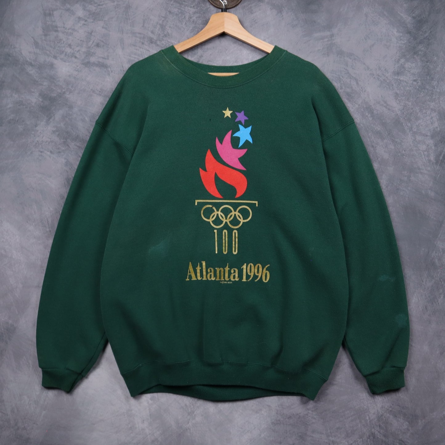 1996 Green Atlanta Olympics Crewneck Sweatshirt 5153