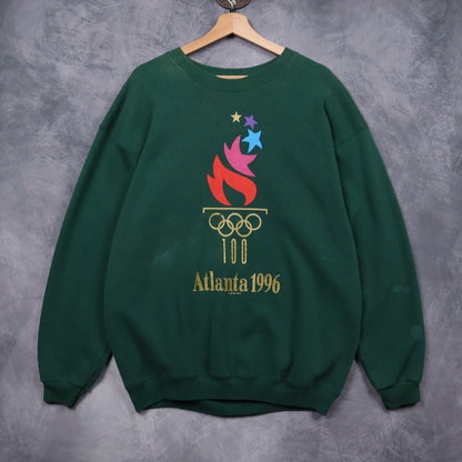 1996 Green Atlanta Olympics Crewneck Sweatshirt 5153