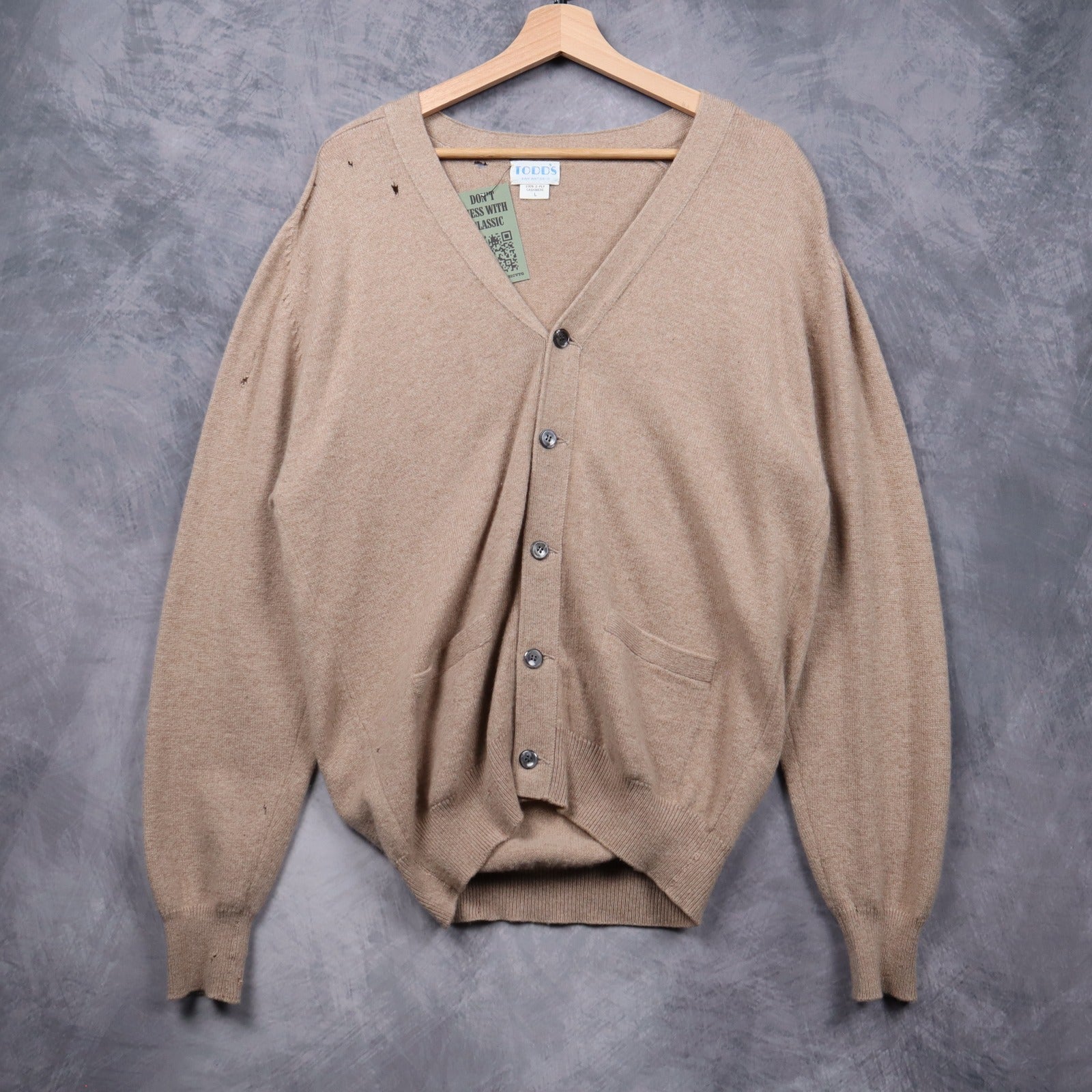 80s Tan Brown Todd's Cashmere Cardigan 5477