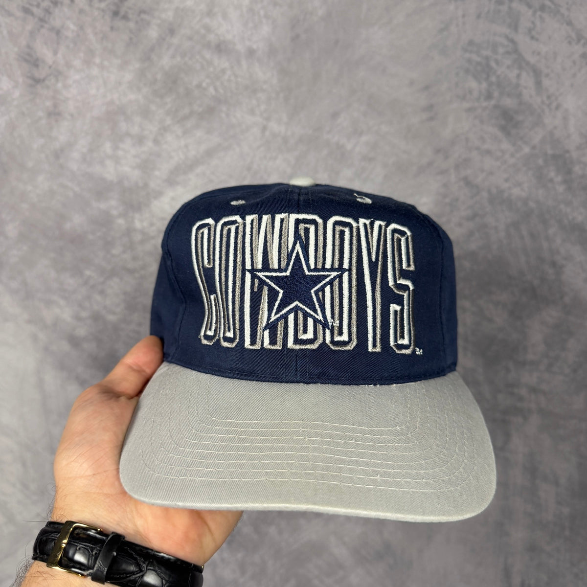 90s Navy Blue Dallas Cowboys Snapback Hat 6828