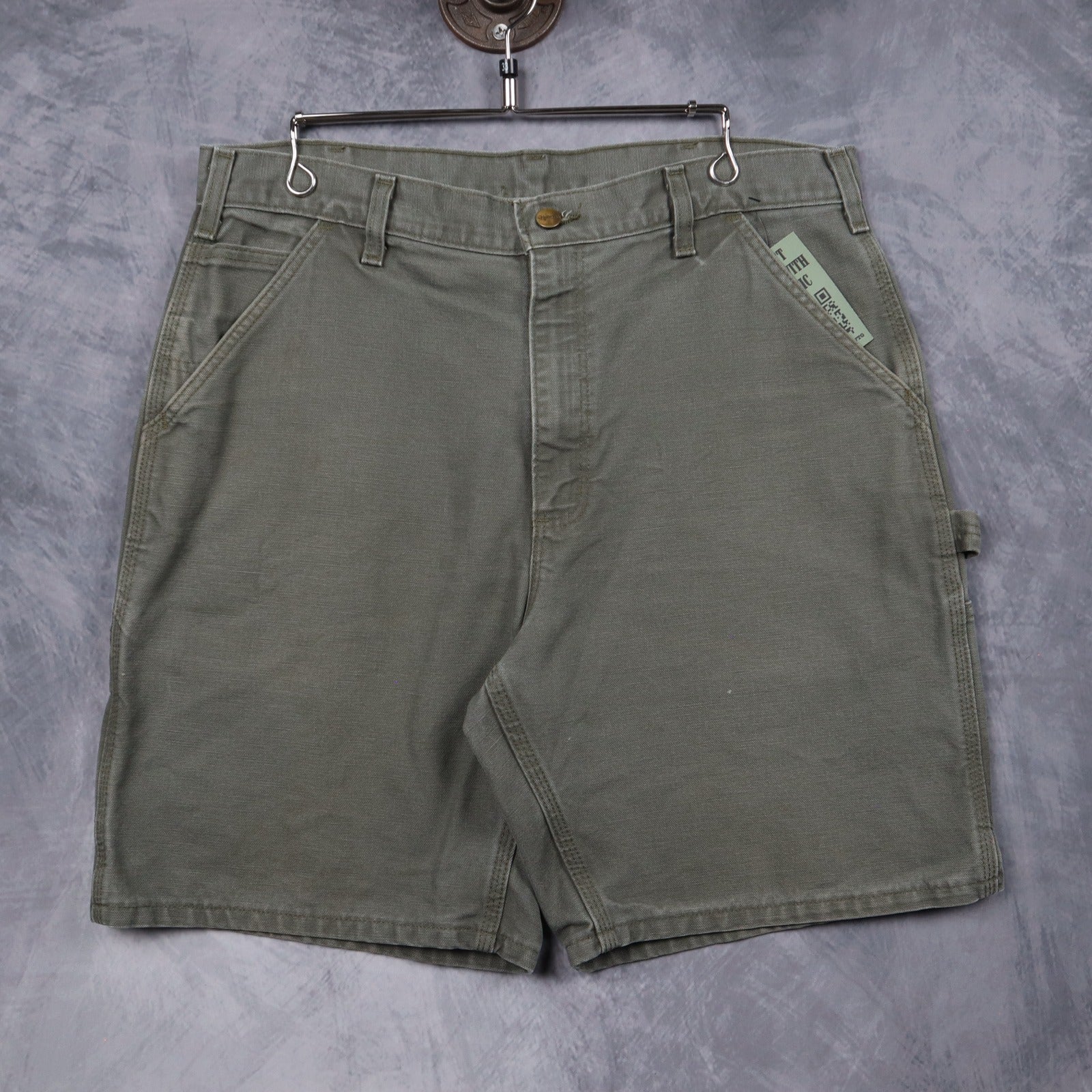 00s Moss Green Carhartt Carpenter Work Shorts 5185