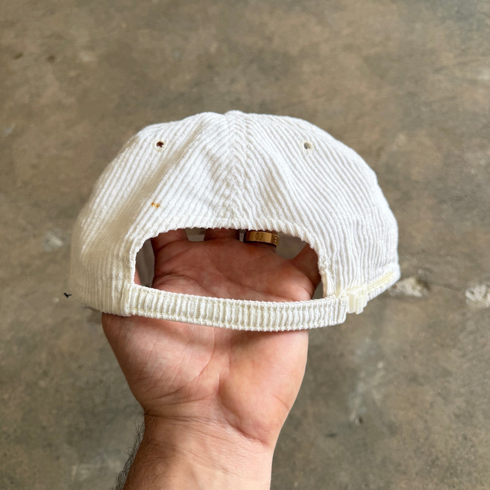 90s White Texas Longhorns Corduroy Hat 5770