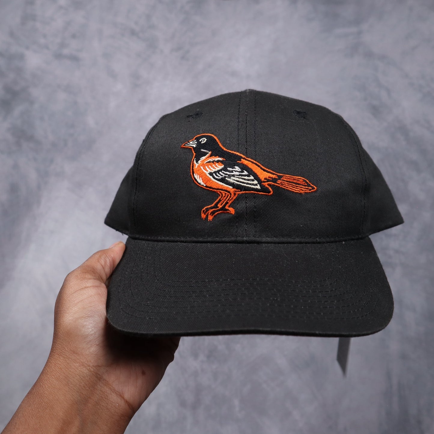 90s Black Baltimore Orioles Snapback Hat 5618